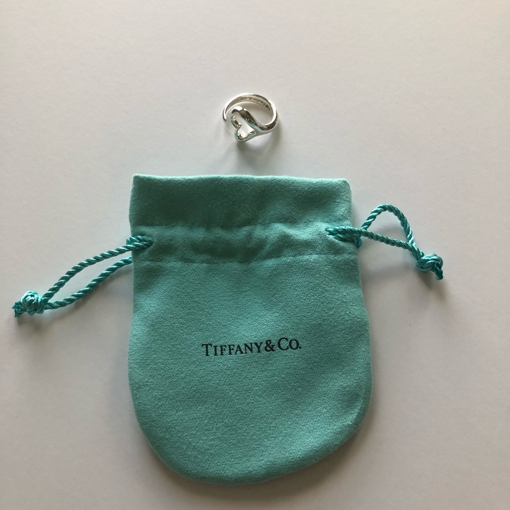 Tiffany & Co. Elsa Peretti Open Heart Ring, size 6